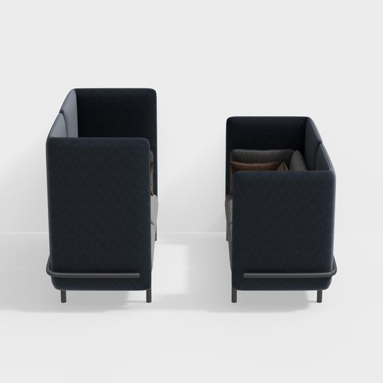 Chic Low-Poly Armchair 3D model for Creative Spaces