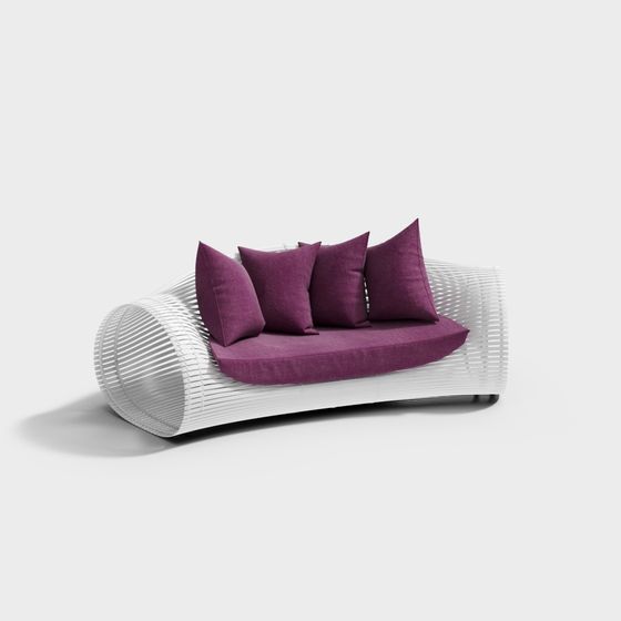 Unique Low-Poly Sofa 3D model for Modern Design