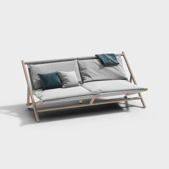 Urban Retreat 3D model Sofa in Low-Poly Design