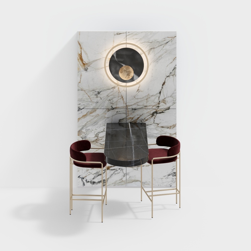 Modern wine bar counter