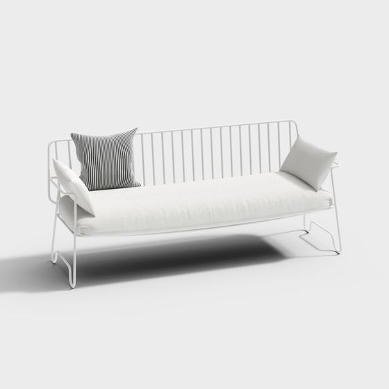 Urban Comfort Low-Poly Sofa 3D model for Modern Spaces