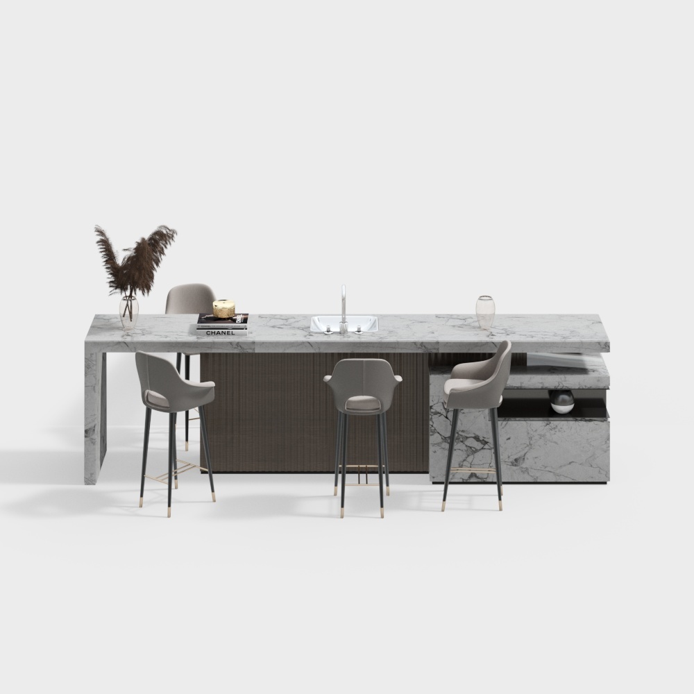 Urban Luxury Bar Counter 3D model