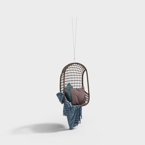 Hanging Wicker Chair 3D model