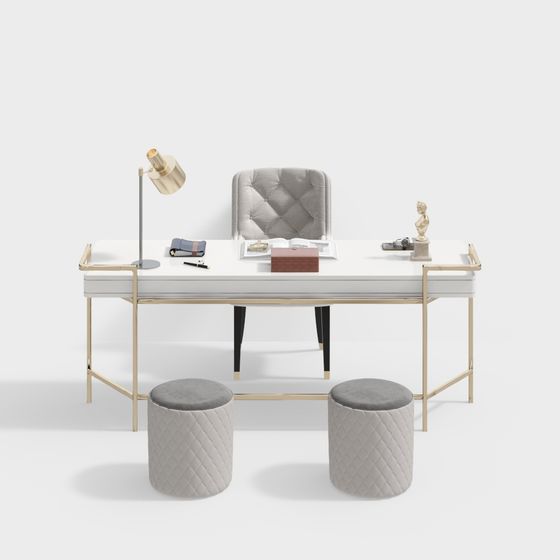 Urban Elegance Desk Set 3D model for Modern Interiors