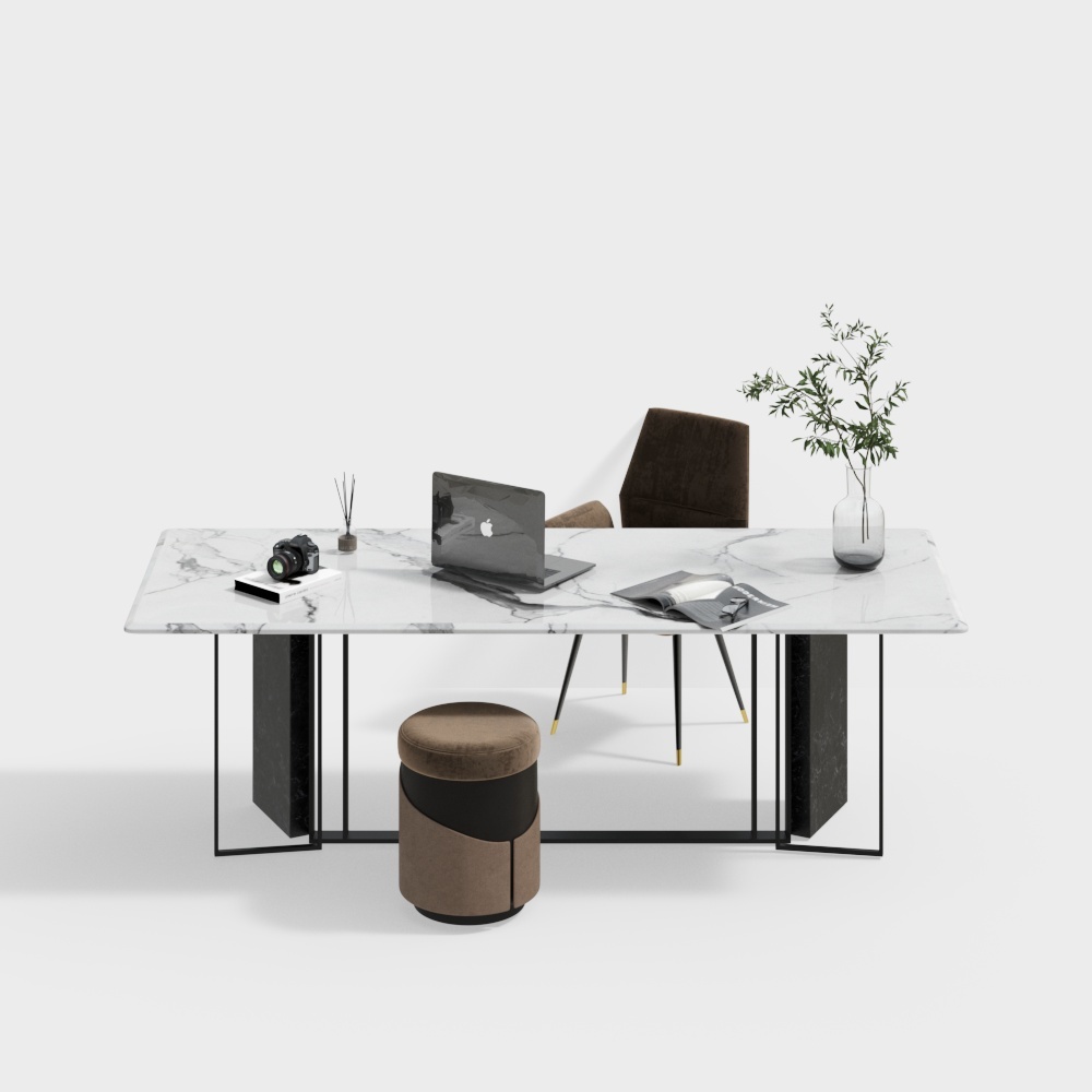 Combinazione di tavolo e sedia da studio moderna