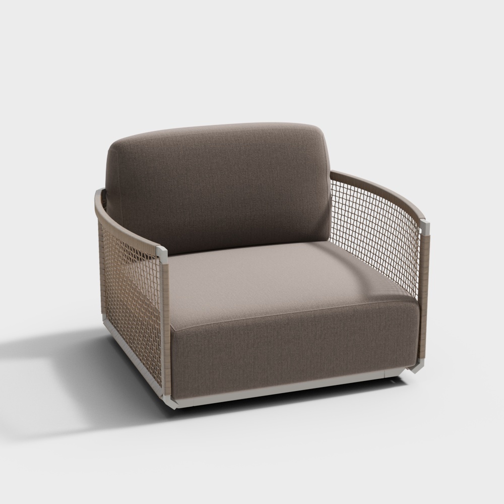 Canapé d'extérieur en tissu moderne