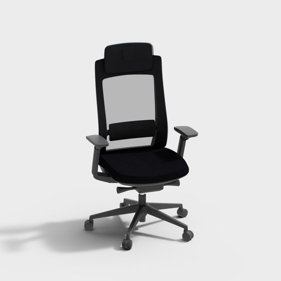 Modern Low-Poly Office Chair 3D model