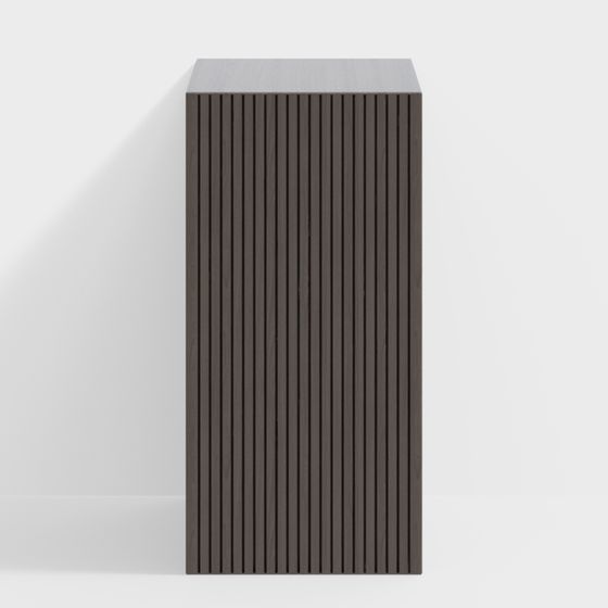 Striped Column Low-Poly 3D Model