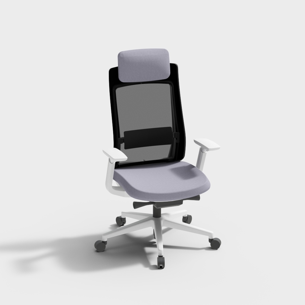 Inluva Furniture-Modern Simplicity-EVL-004B White Frame Office Chair