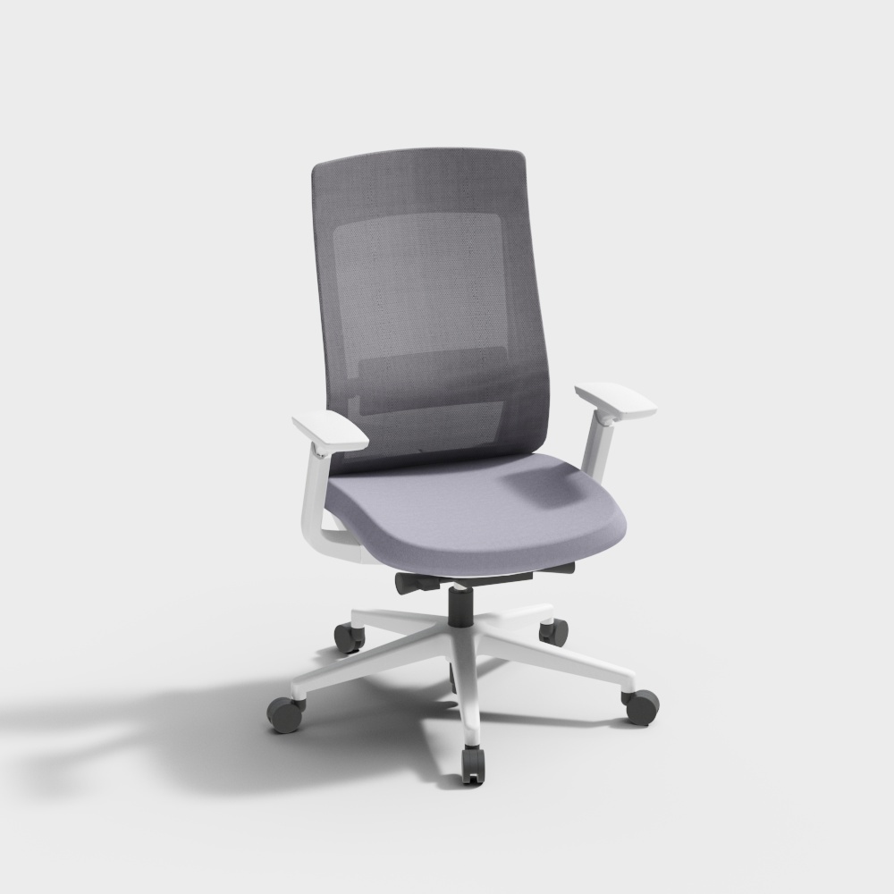 Inluva Furniture-Modern Simplicity-EVL-003B White Frame Office Chair