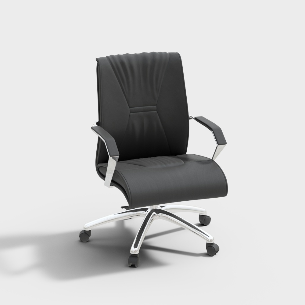 Elegant Low-Poly Office Chair 3D model