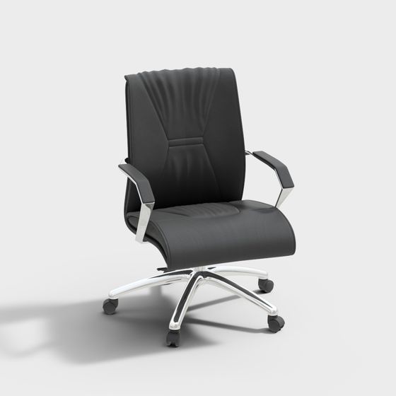 Elegant Low-Poly Office Chair 3D model