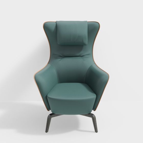 Elegant Low-Poly Lounge Chair 3D model