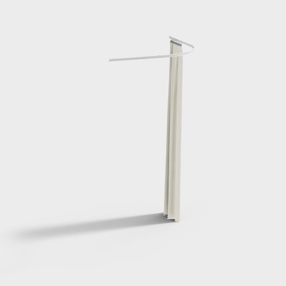 Curved Curtain Rod 3D Model