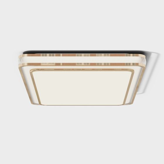 Stylish Square Pendant Light 3D model