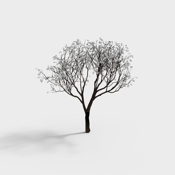 Low Poly Winter Tree 3D model