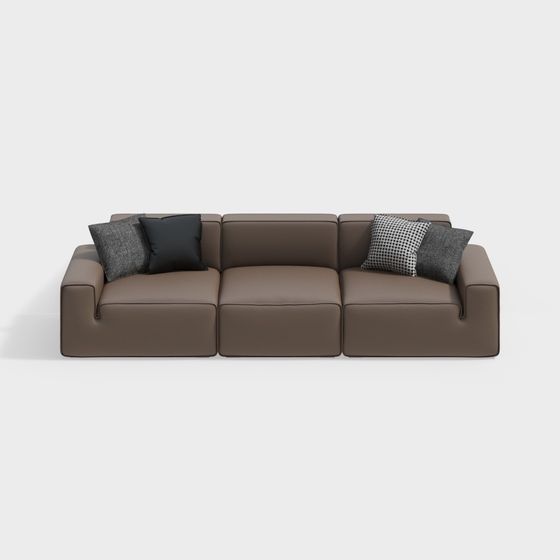 Low Poly Modern Sofa 3D model