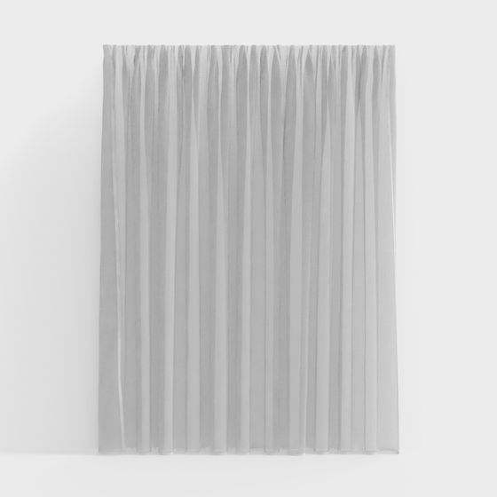 Stylish Floating Curtain 3D model for Interior Designs