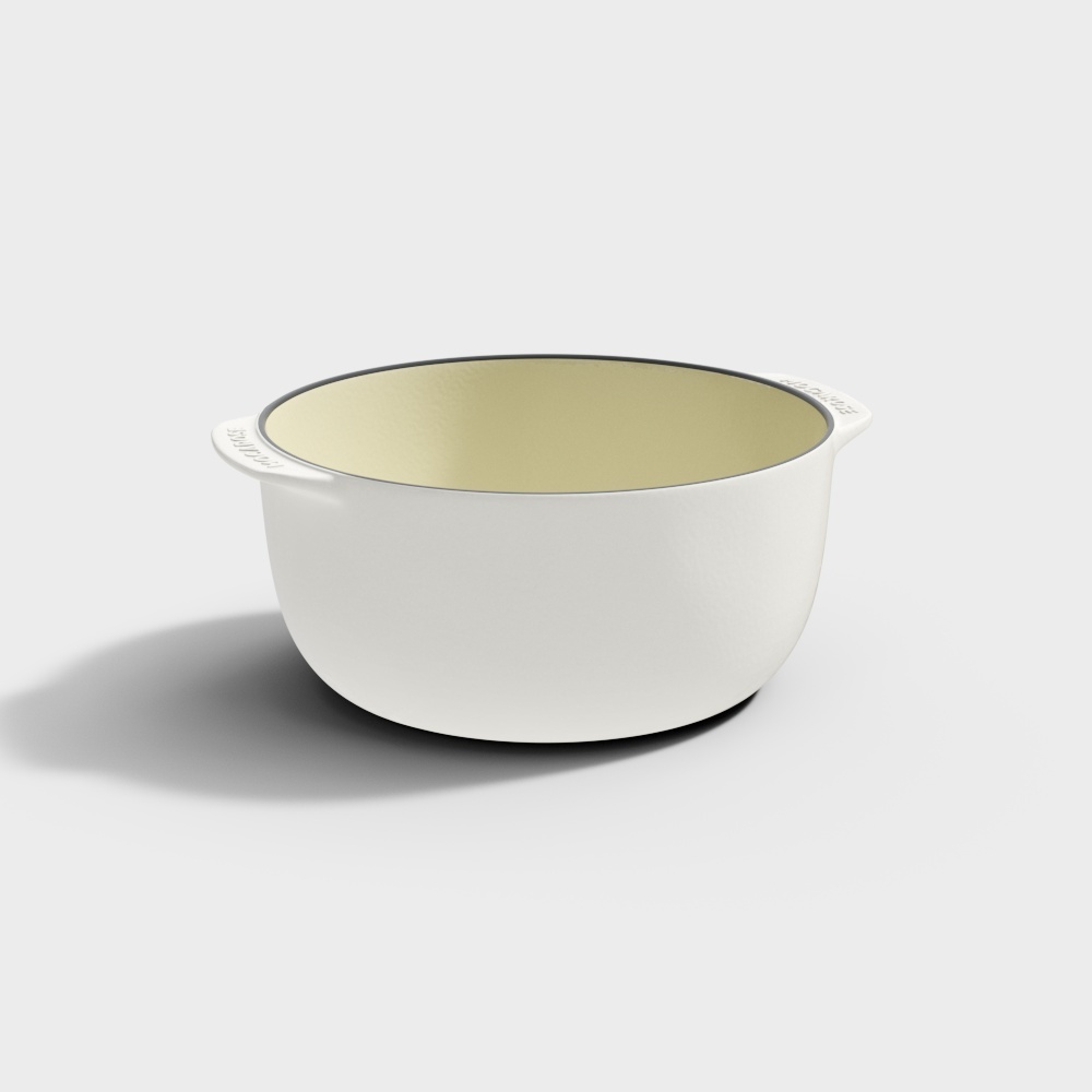 MOCA ROSE enamel pot-white-pot body
