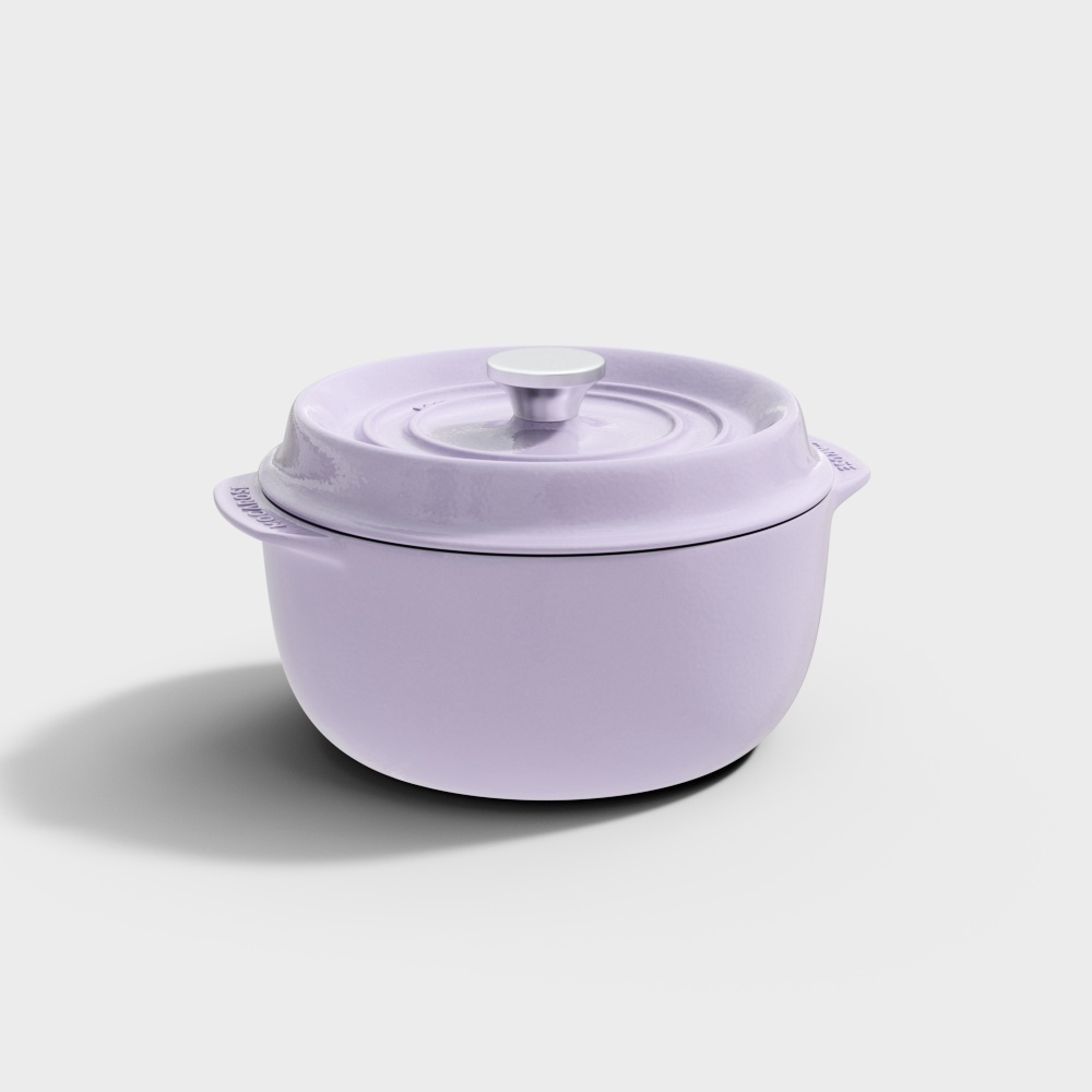 MOCA ROSE enamel pot-purple-whole pot