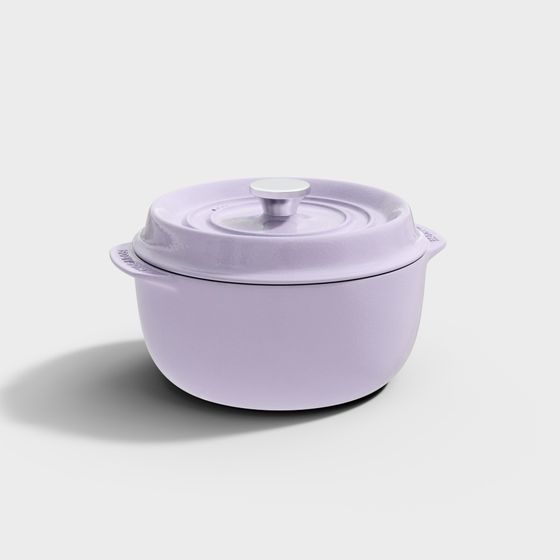 Vintage Ceramic Stewing Pot 3D model