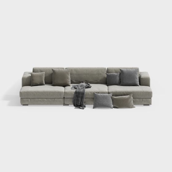 Urban Comfort Low-Poly Sofa 3D model