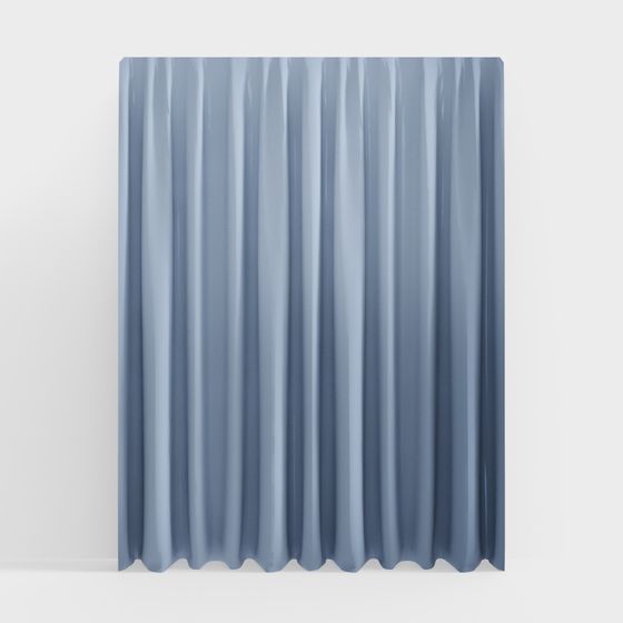 Elegant Low-Polygon Curtain 3D model for Modern Spaces