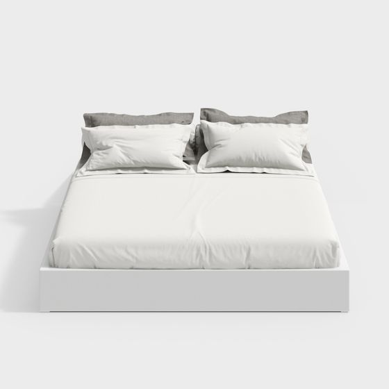 Cozy Double Bed 3D Model