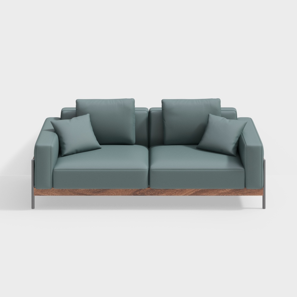 Zhida Home-Zhida Home-Living Room Modern Simple Cowhide Sofa Triple-seater MS2004-1-D3