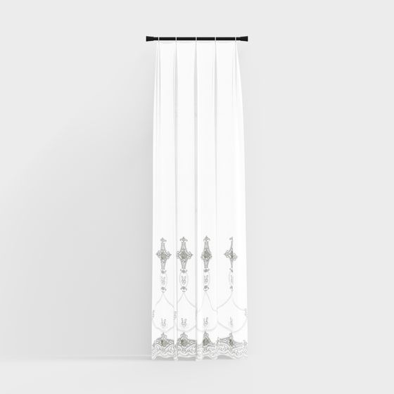 Elegant Curtain 3D Model for Interior Design