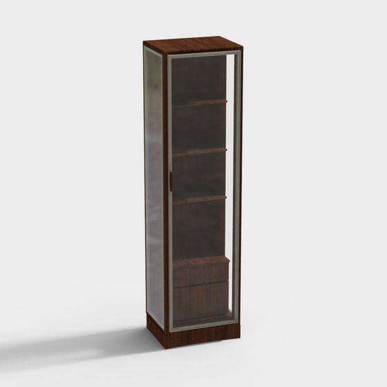 Elegant Display Cabinet 3D model for Modern Interiors