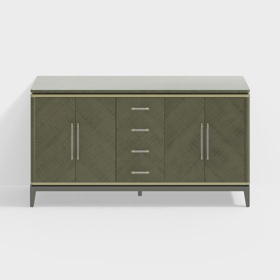 Urban Green Storage Cabinet 3D model