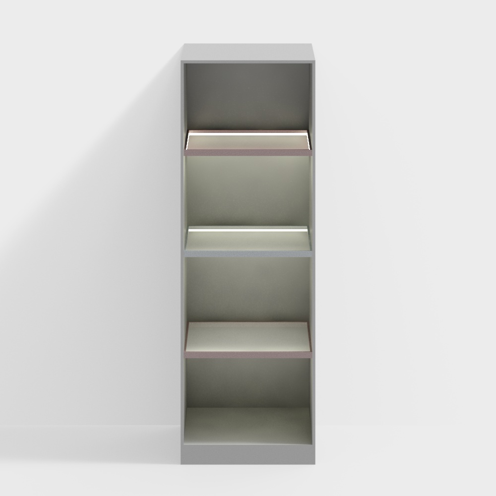Elegant Minimalist 3D Bookshelf Model