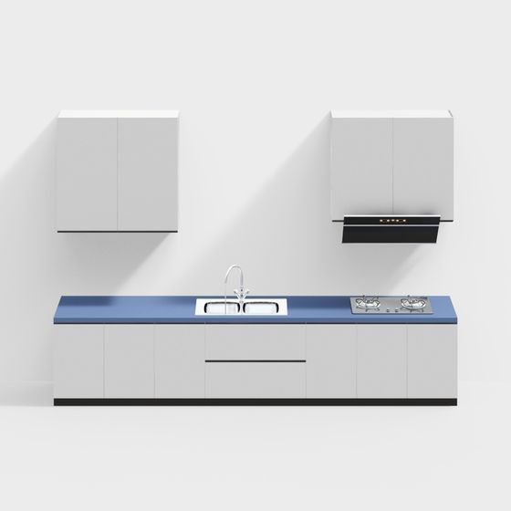 Modern Minimalist Kitchen 3D model