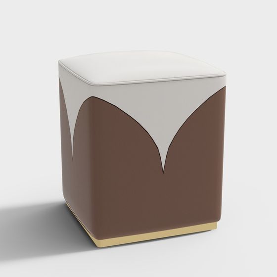 Stylish Low-Poly Stool 3D model