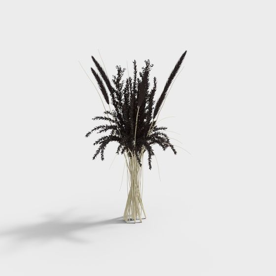 Black Feather Bouquet 3D model
