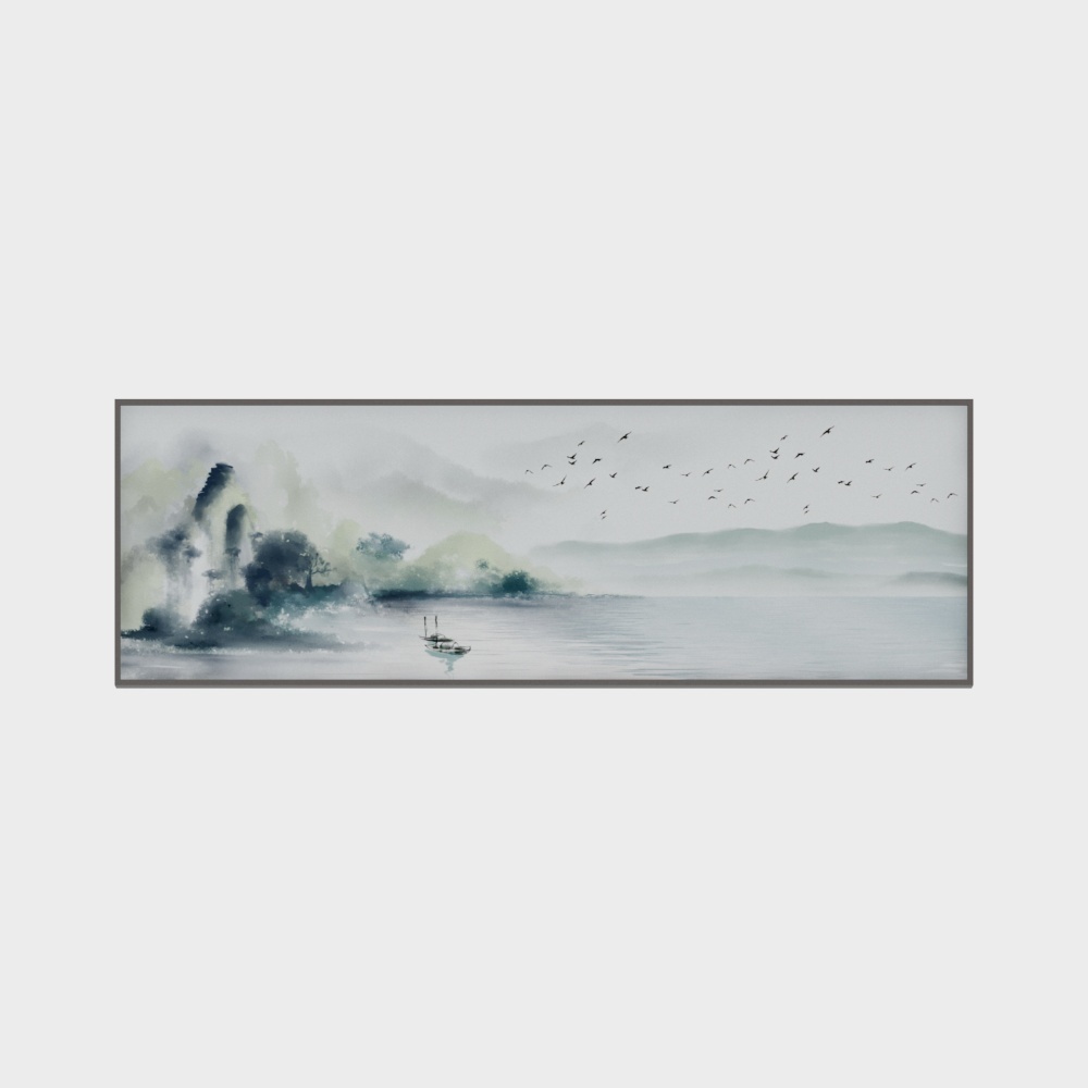 Ink Wash Landscape 3D model