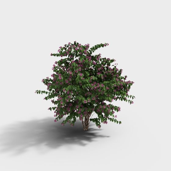 Vibrant Lilac Tree 3D model for Modern Design