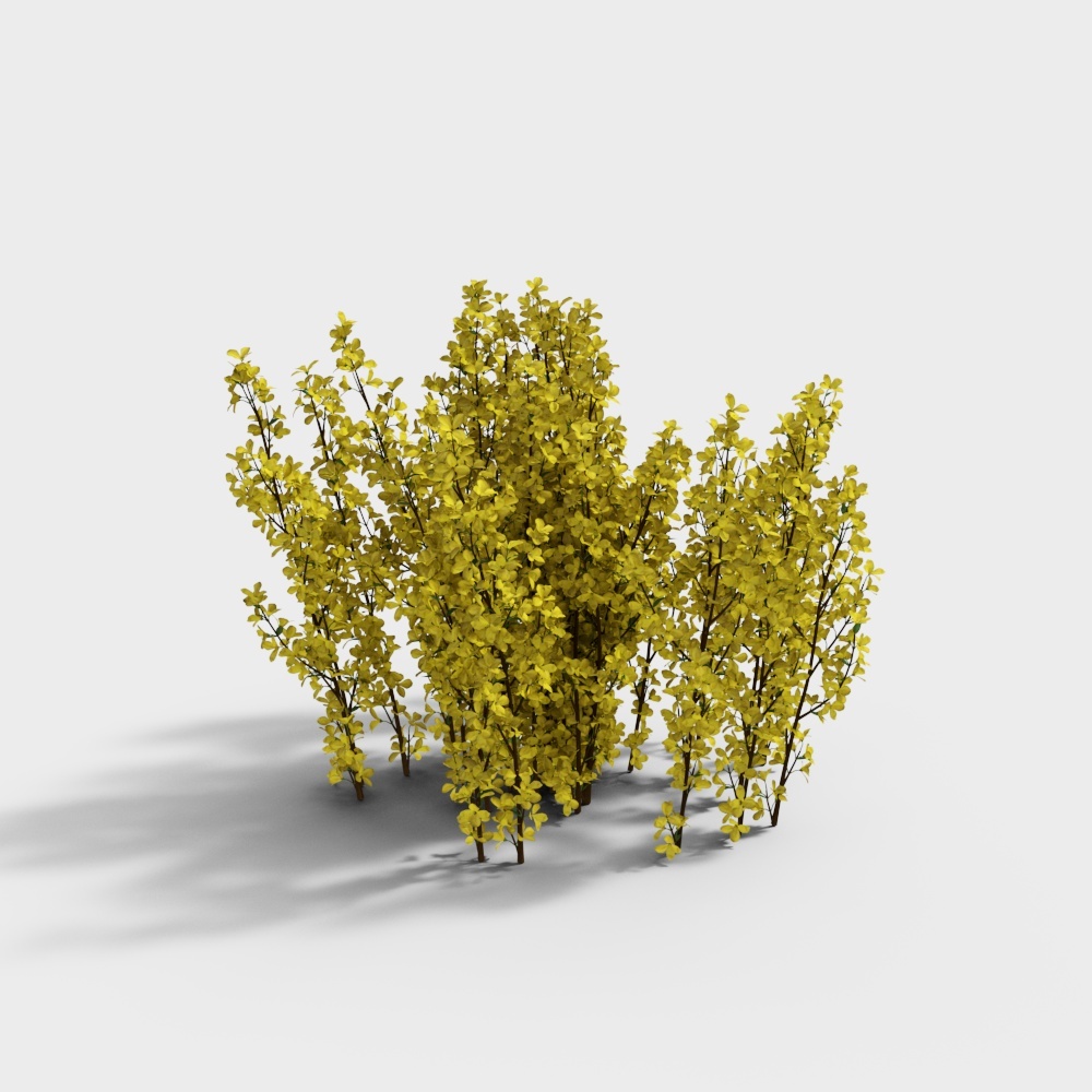 Vibrant Shrub 3D Model for Creative Designs