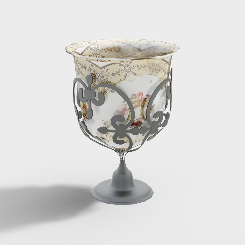 Vintage Vase 3D Model – Low Poly Glass Design