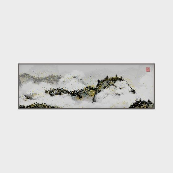 Floating Mountains and Mist 3D model