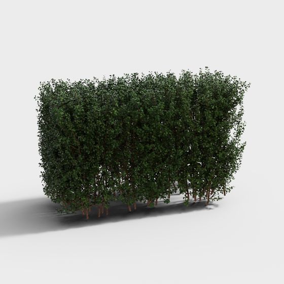Lush Forest Fence 3D model