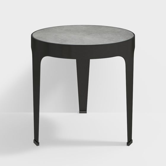 Elegant Minimalist Round Table 3D model