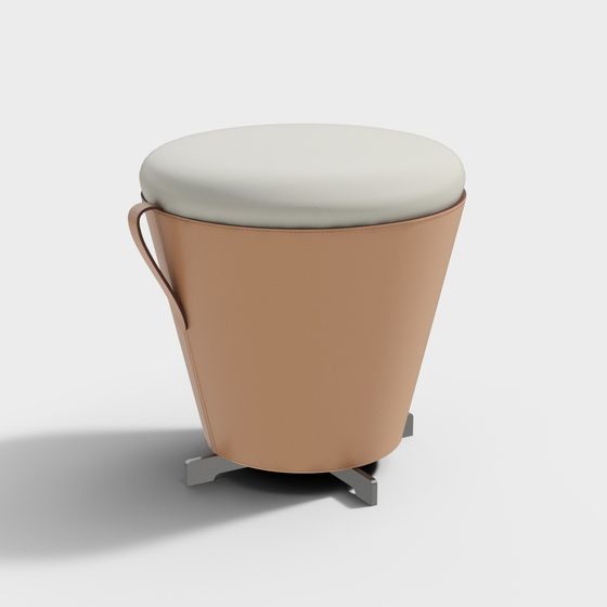 Cushy Stool 3D Model - Modern Minimalist Design