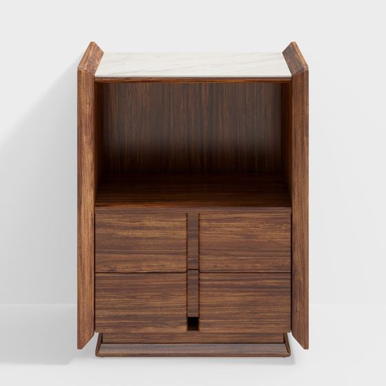 Elegant Nightstand 3D model for Modern Interiors