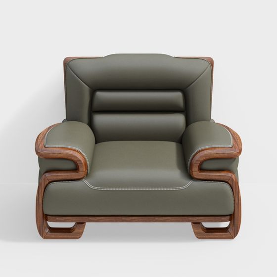 Stylish Low-Poly Lounge Chair 3D model for Modern Spaces