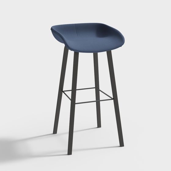 Chic Bar Stool 3D model for Contemporary Spaces