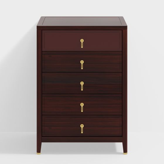 Retro Style Storage Cabinet 3D model