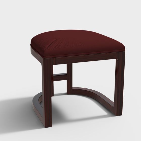 Art Deco Stool 3D model