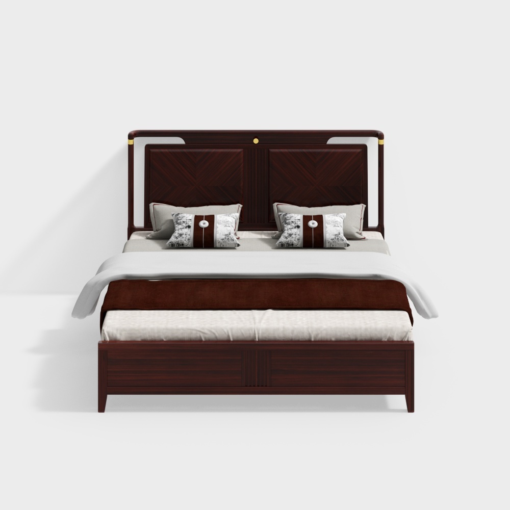 Jiuxi Wood Industry - Style - Solid Wood Bed - P19